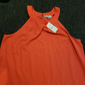 Ann Taylor Loft Coral Sleeveless Blouse